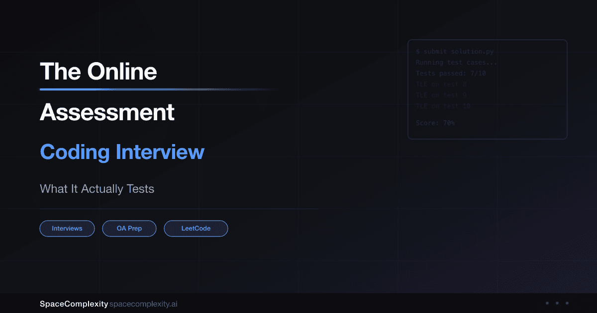 The Online Assessment Coding Interview: What It Actually Tests