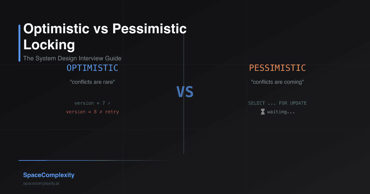Optimistic vs Pessimistic Locking: The System Design Interview Guide