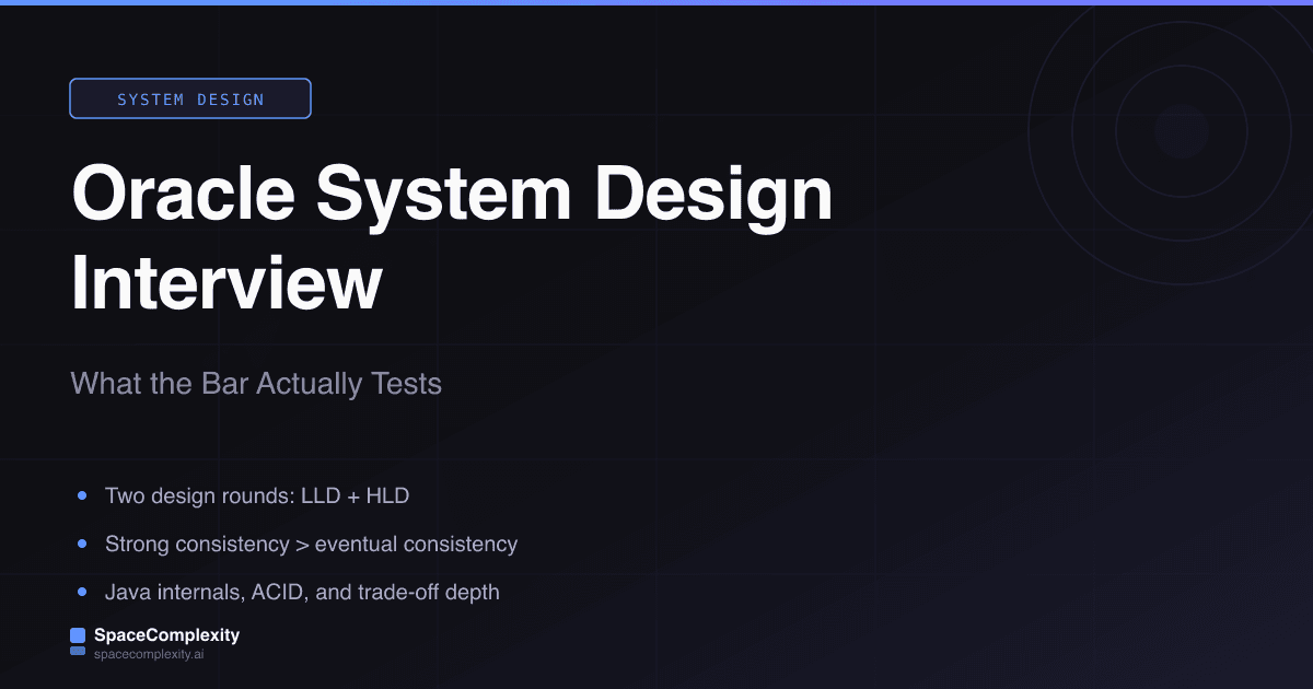 Oracle System Design Interview: What the Bar Actually Tests