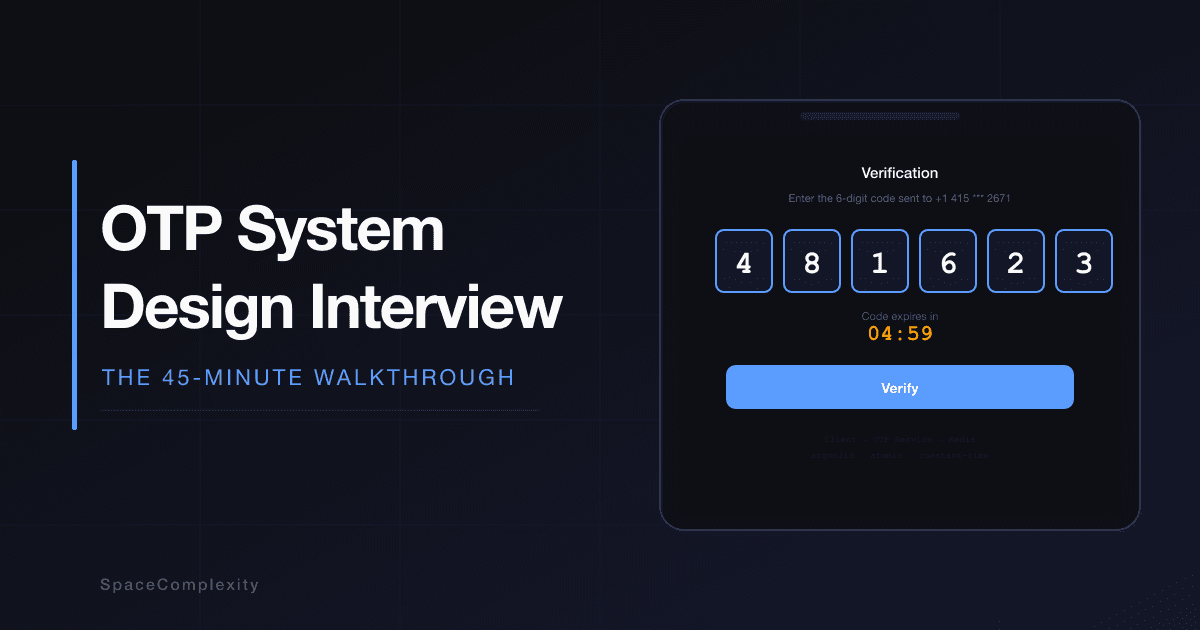 OTP System Design Interview: The 45-Minute Walkthrough
