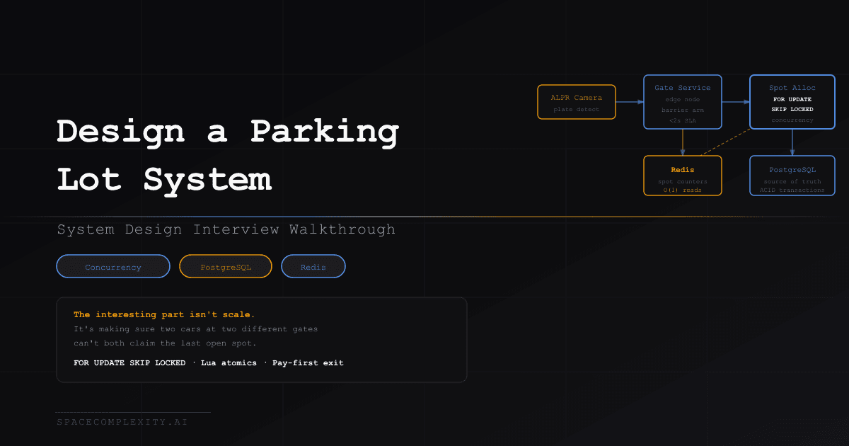Design a Parking Lot System: The Complete System Design Interview Walkthrough