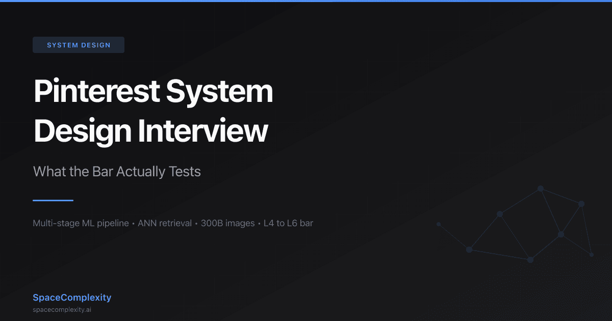 Pinterest System Design Interview: What the Bar Actually Tests