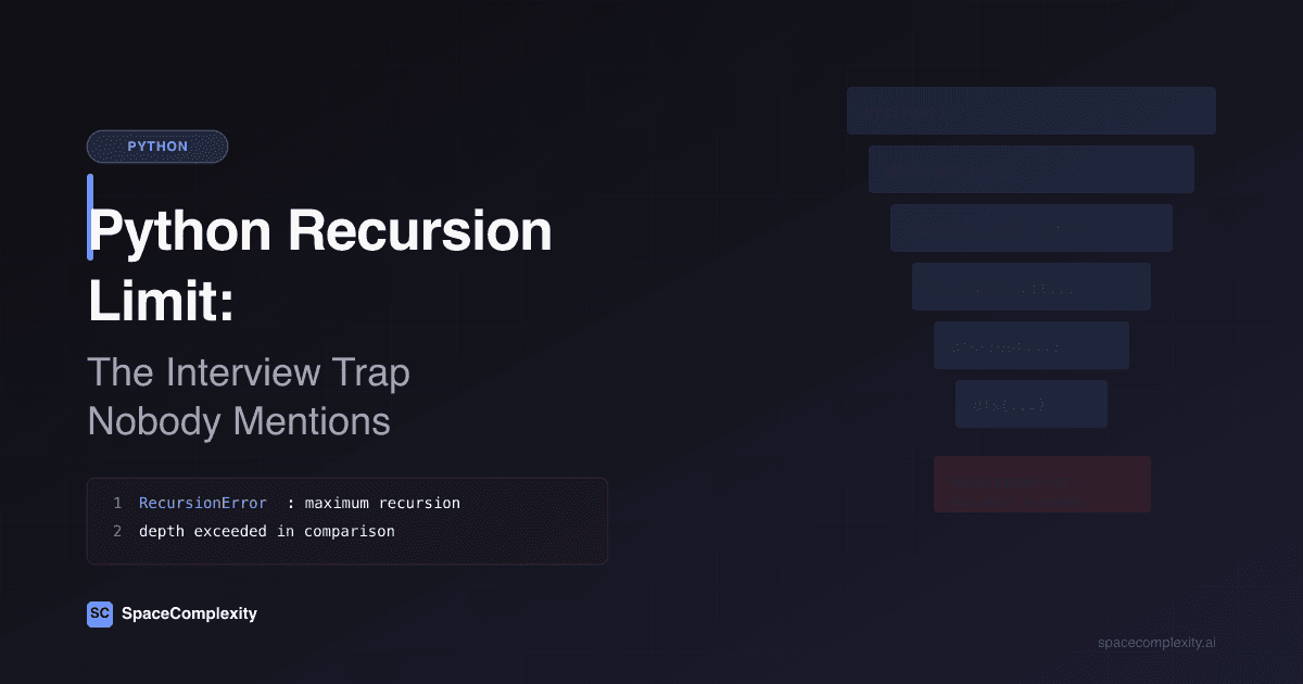 Python Recursion Limit: The Interview Trap Nobody Mentions