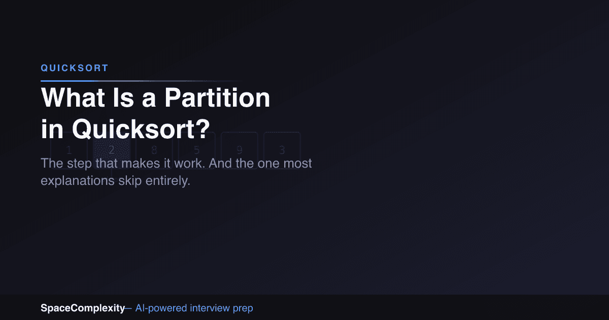 What Is a Partition in Quicksort? The Step That Makes It Work