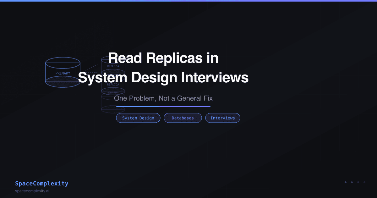 Read Replicas in System Design Interviews: One Problem, Not a General Fix