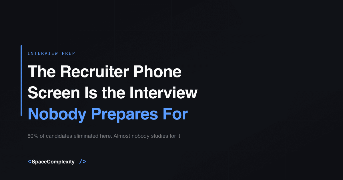 The Recruiter Phone Screen Is the Interview Nobody Prepares For