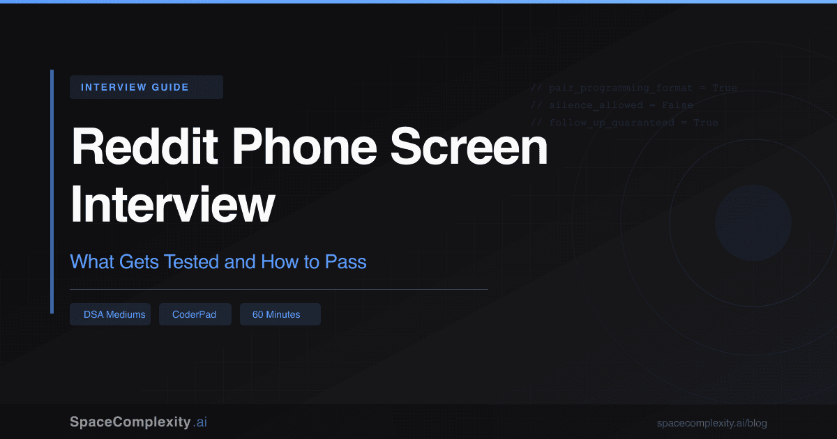 Reddit Phone Screen Interview: What Gets Tested and How to Pass