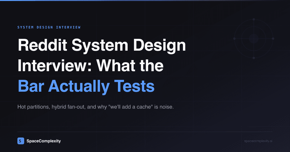 Reddit System Design Interview: What the Bar Actually Tests