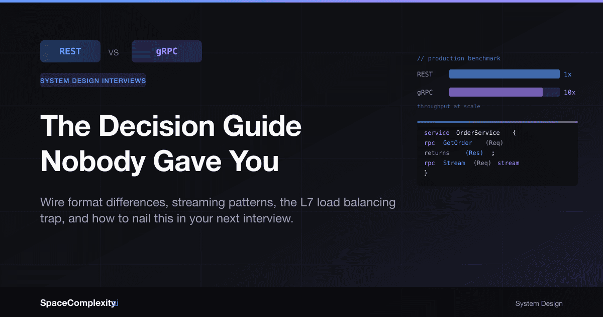 REST vs gRPC: The System Design Interview Decision Guide
