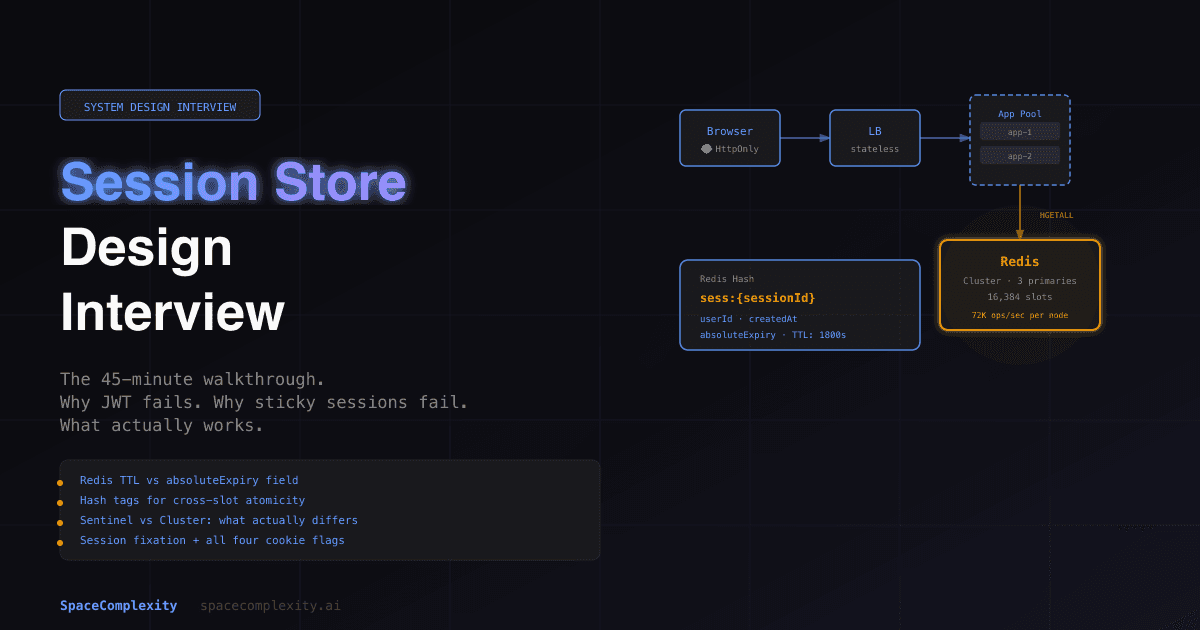 Session Store System Design Interview: The 45-Minute Walkthrough