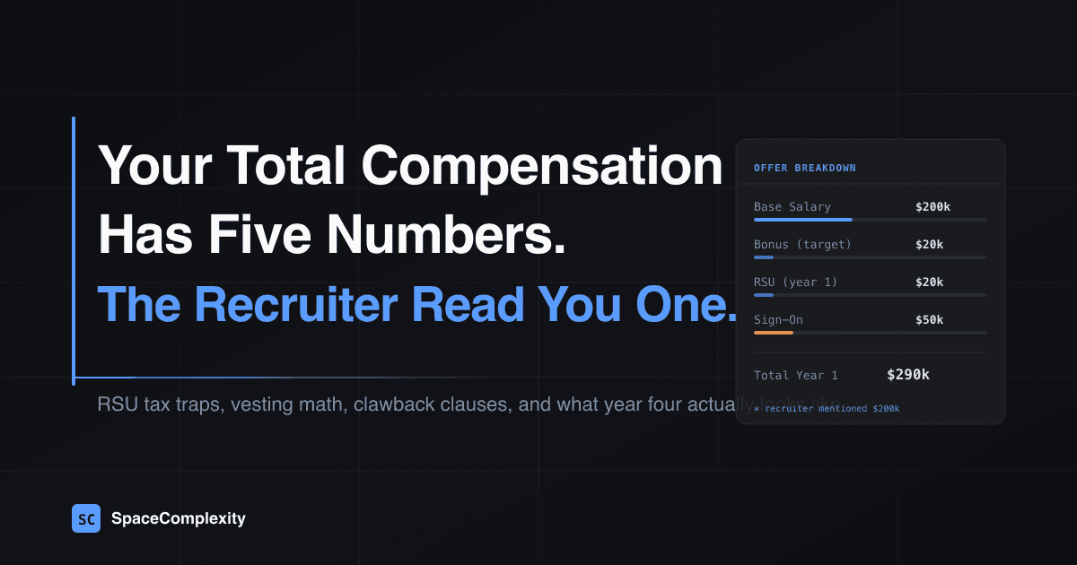 Your Total Compensation Has Five Numbers. The Recruiter Read You One.