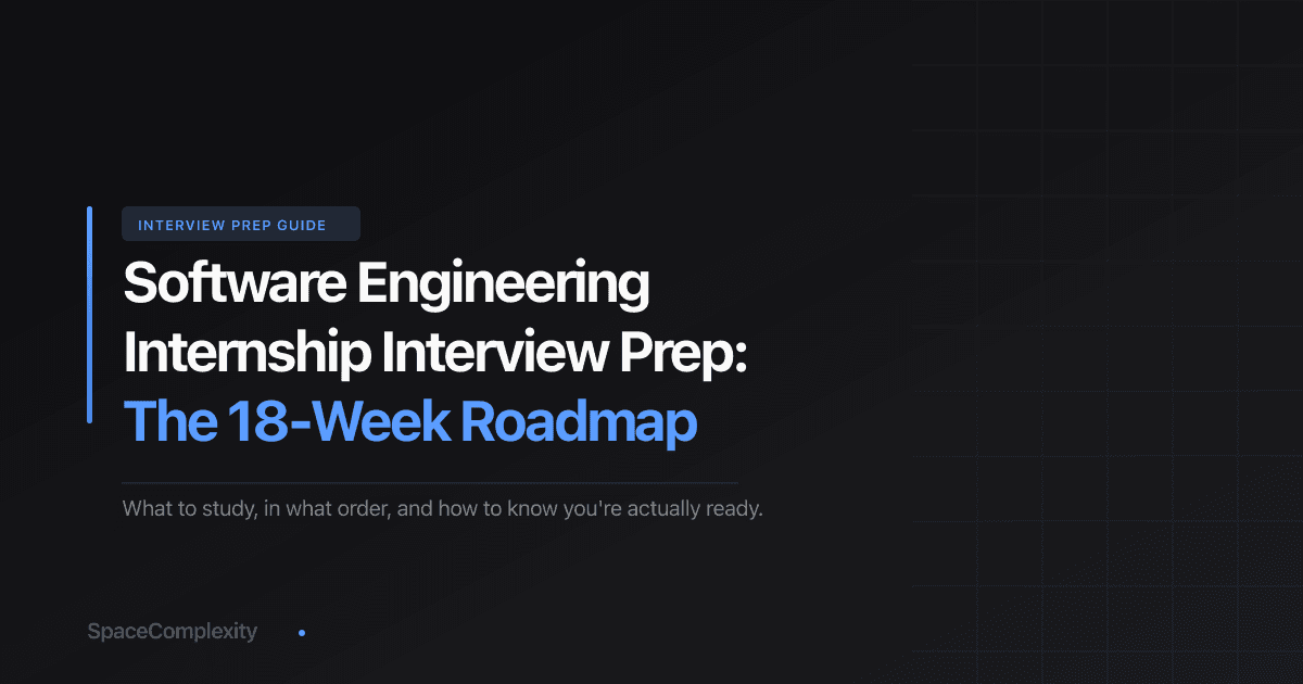 Software Engineering Internship Interview Prep: The 18-Week Roadmap