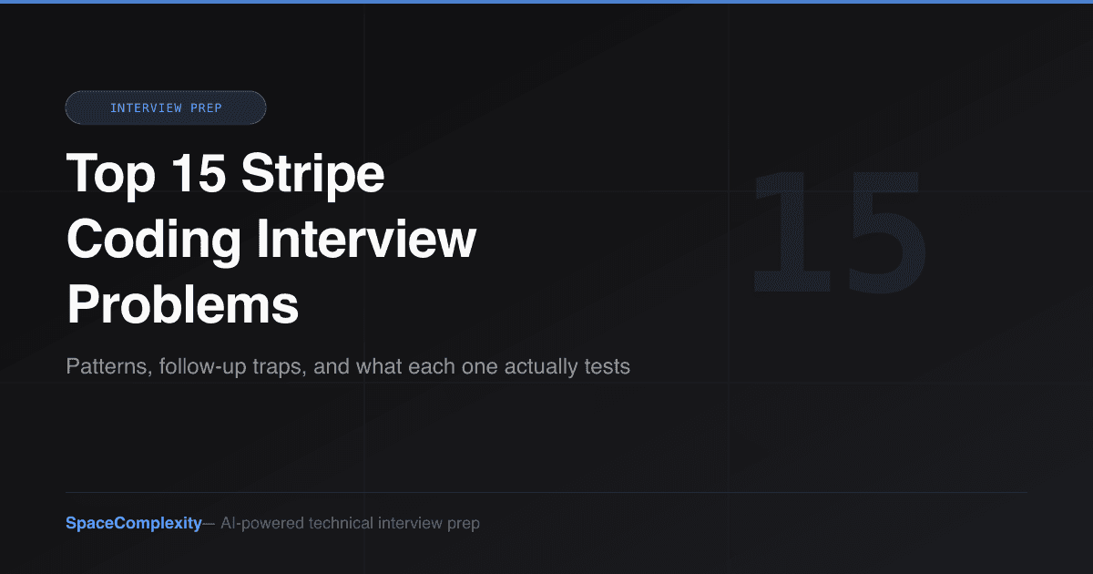Top 15 Stripe Coding Interview Problems: Patterns and What Each Teaches