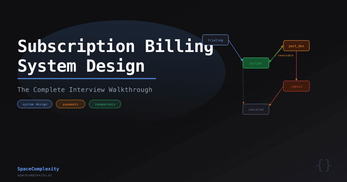 Subscription Billing System Design Interview: The Complete Walkthrough