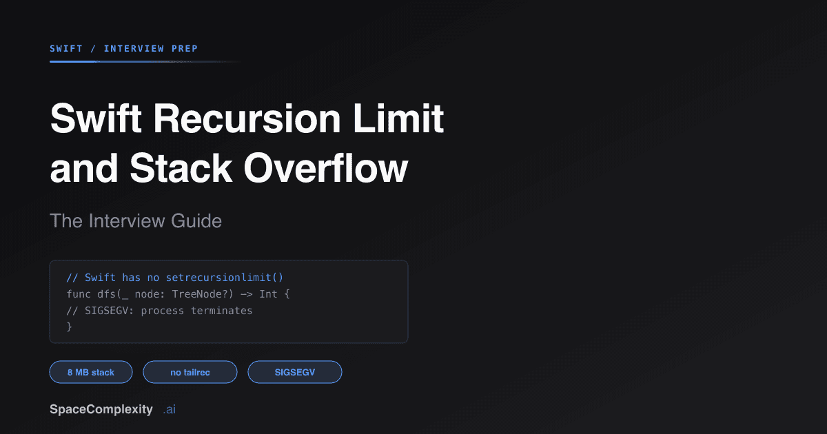 Swift Recursion Limit and Stack Overflow: The Interview Guide