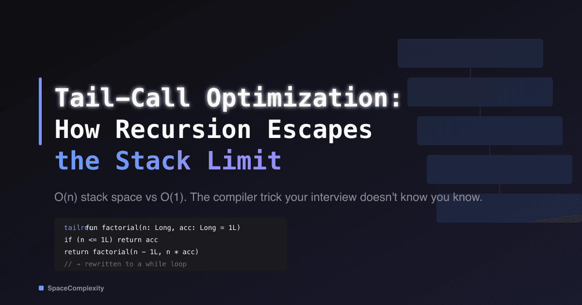 Tail-Call Optimization: How Recursion Escapes the Stack Limit