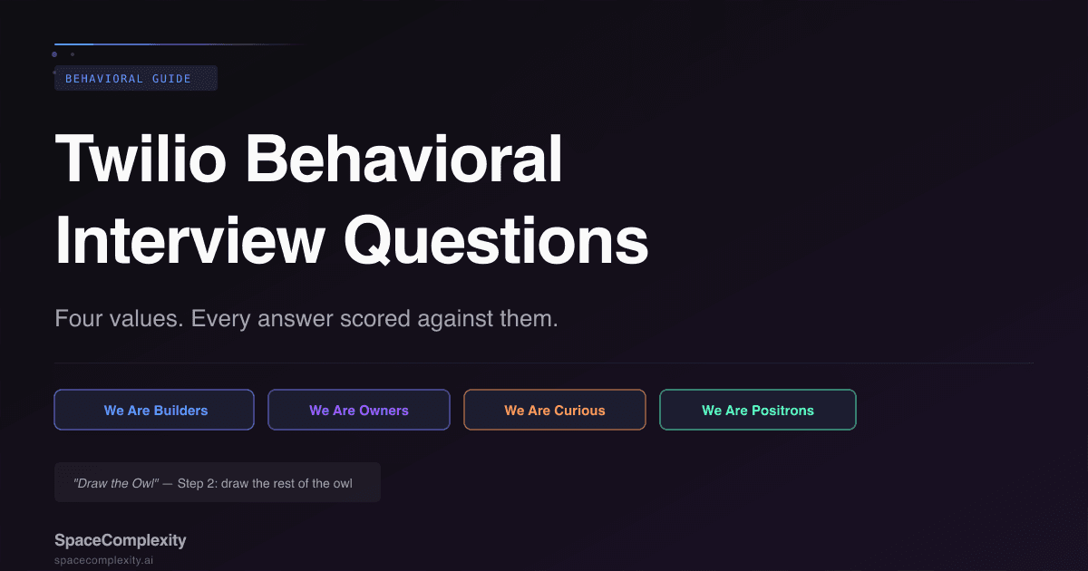 Twilio Behavioral Interview Questions: Four Values, Every Answer