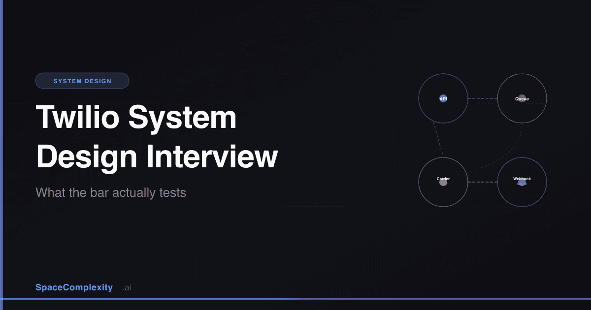 Twilio System Design Interview: What the Bar Actually Tests