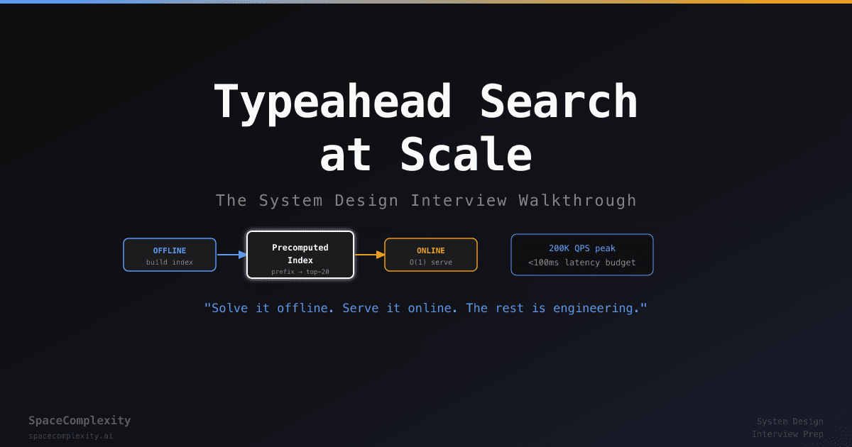 Typeahead Search at Scale: The System Design Interview Walkthrough