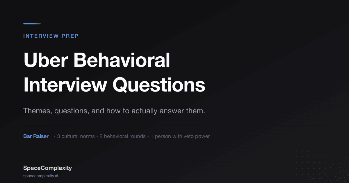 Uber Behavioral Interview Questions: Themes, Questions, Answers