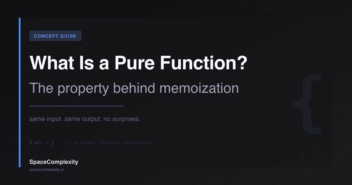 What Is a Pure Function? The Property Behind Memoization