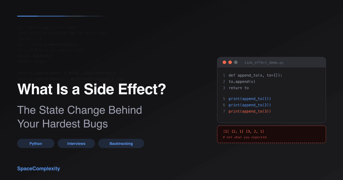 What Is a Side Effect? The State Change Behind Your Hardest Bugs