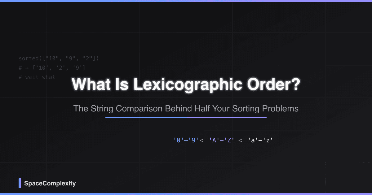 What Is Lexicographic Order? The String Comparison Behind Half Your Sorting Problems