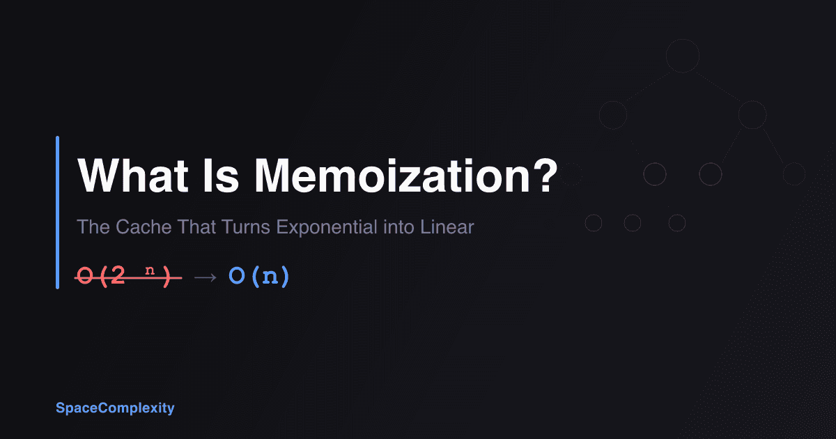 What Is Memoization? The Cache That Turns Exponential into Linear