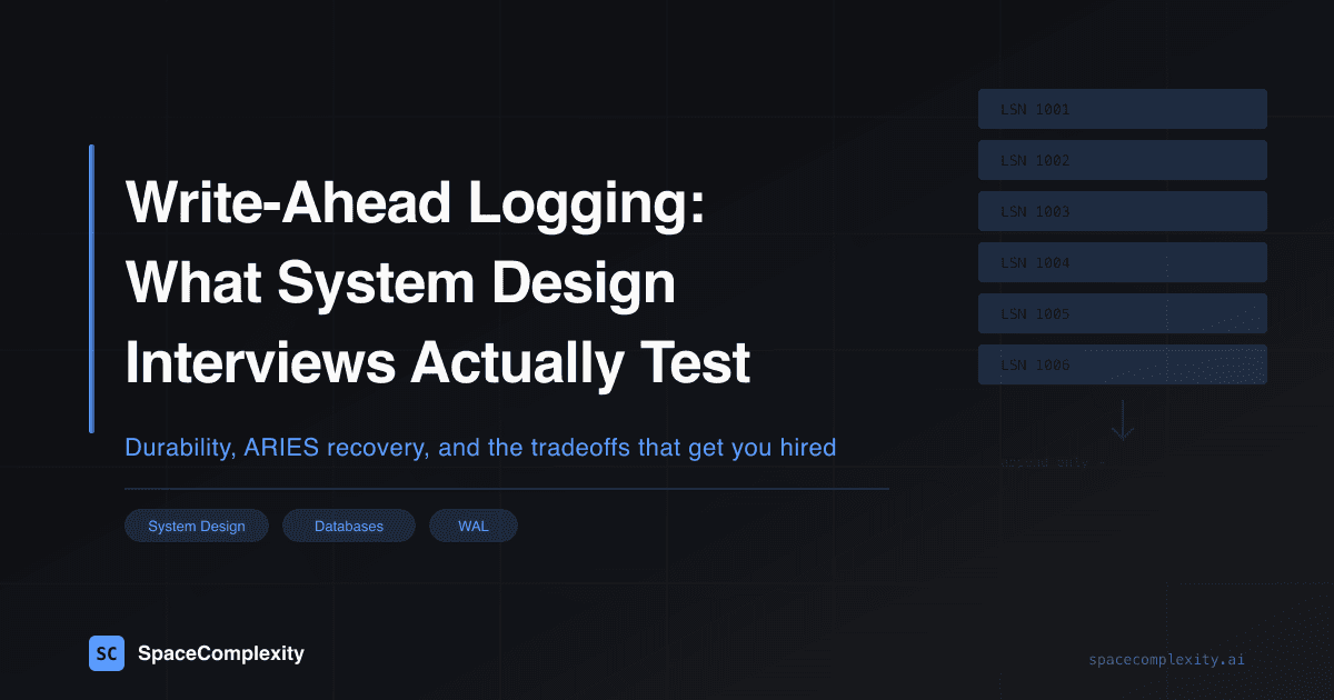 Write-Ahead Logging: What System Design Interviews Actually Test